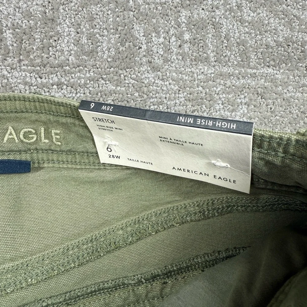 American Eagle NWT High Rise Mini Skirt Green Size 6/28